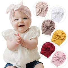 Baby Bow Pullover Hat Knitted Twist Braid Indian Hat