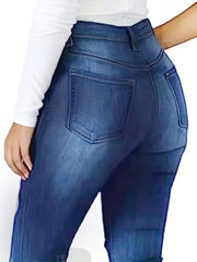 Women's High Rise Stretch Skinny Flared Jeans
