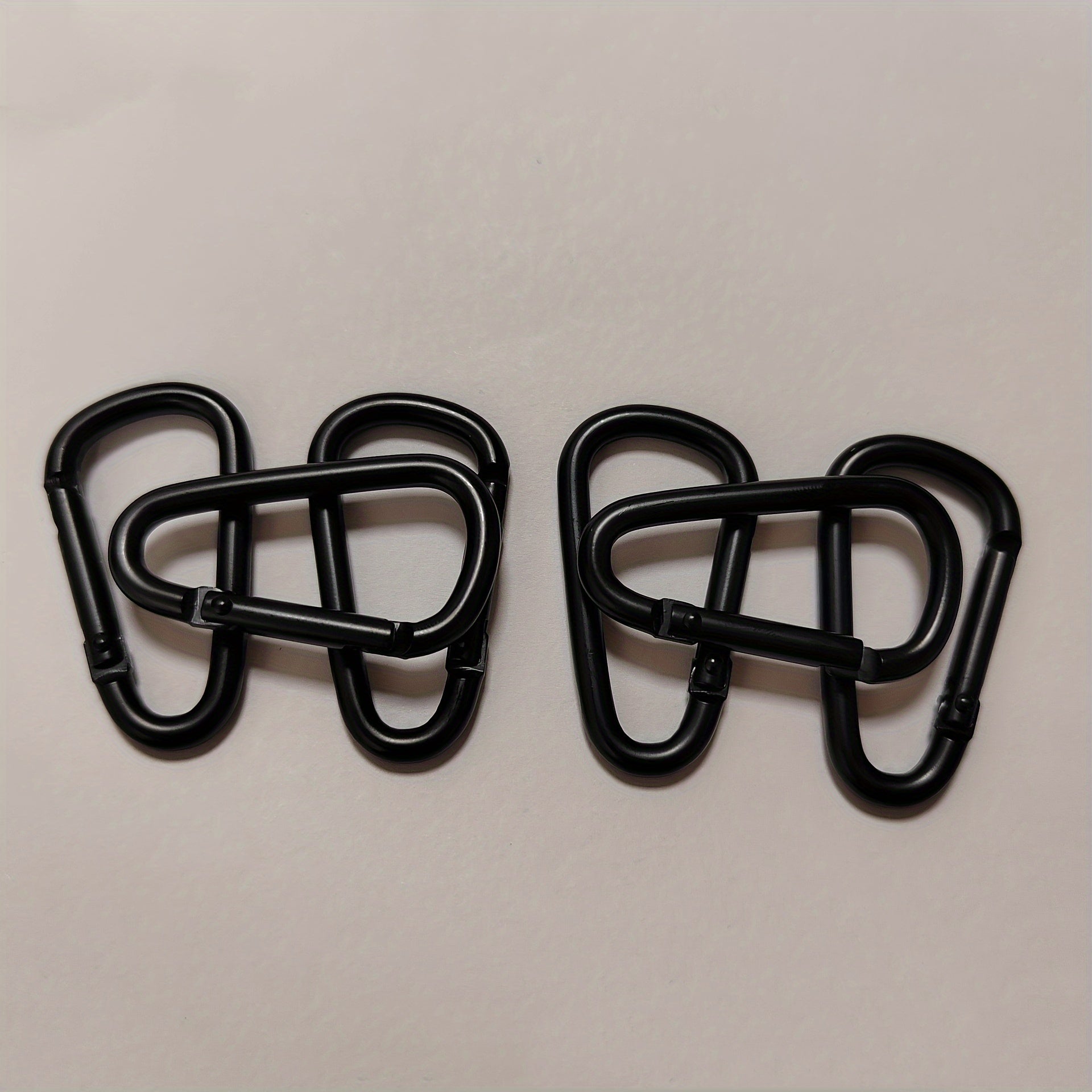 6pcs D Ring Keychain Clip Aluminum Alloy Snap Hook Buckle Keyring