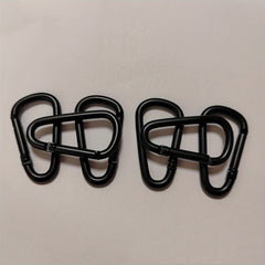 6pcs D Ring Keychain Clip Aluminum Alloy Snap Hook Buckle Keyring