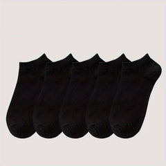Women's Solid Ankle Socks Soft & Lightweight Sports Stockings