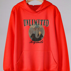 Elephant Boy Graphic Hoodies Girls Comfy Hooded Sweatshirt With Pocket