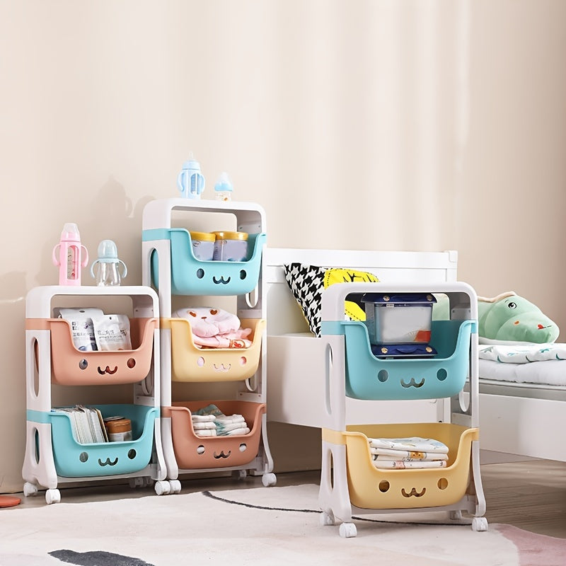 1pc Kids Toy Storage Rack High Appearance Level Room Decoration