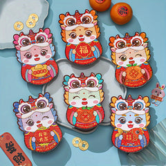 6pcs Chinese Year Red Envelope Year Of The Dragon