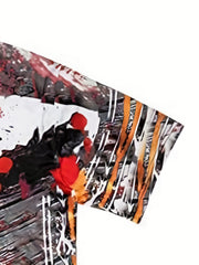 Men's Splatter Graphic T-shirt 3D Print Stretchy Short Sleeves
