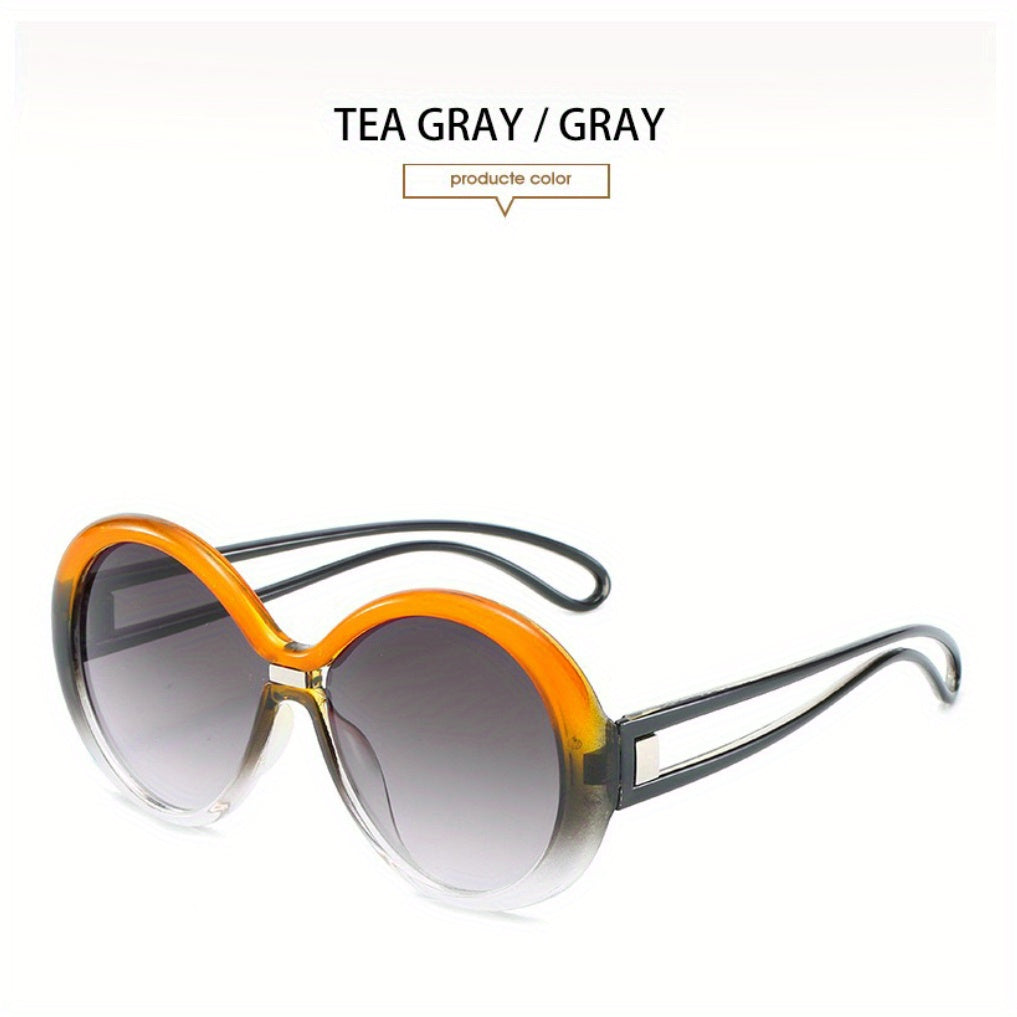 Retro Round Frame Vacation Sunglasses