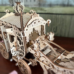 3D Wooden Puzzle Pumpkin Car Assembly Model DIY Gift