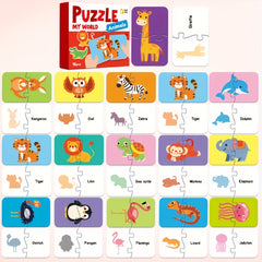Educational Jigsaw Puzzles 16-48pcs Animals Daily Life Vehicles Fruits&Vegetable