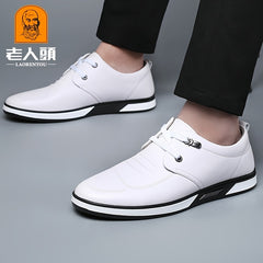 LAORENTOU Men's Leather Dress Shoes Casual Oxford Shoes