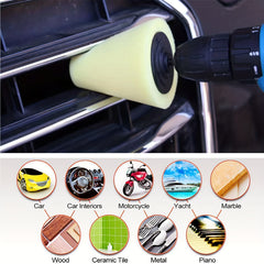 14pcs Car Buffers & Polishers Kit For Drill Foam Ball Metal Plastic Glass