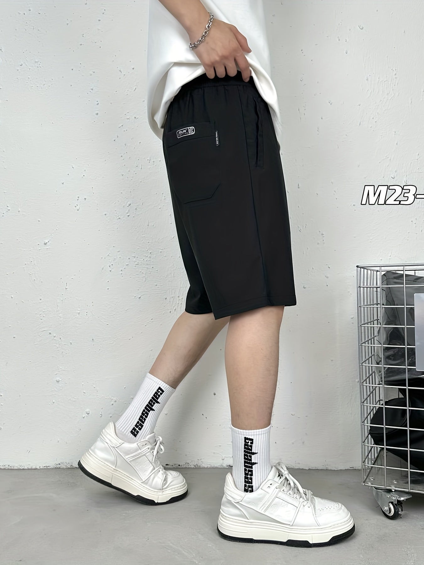 Men's Letter Print Comfy Nylon Shorts - Summer Basketball Fitness