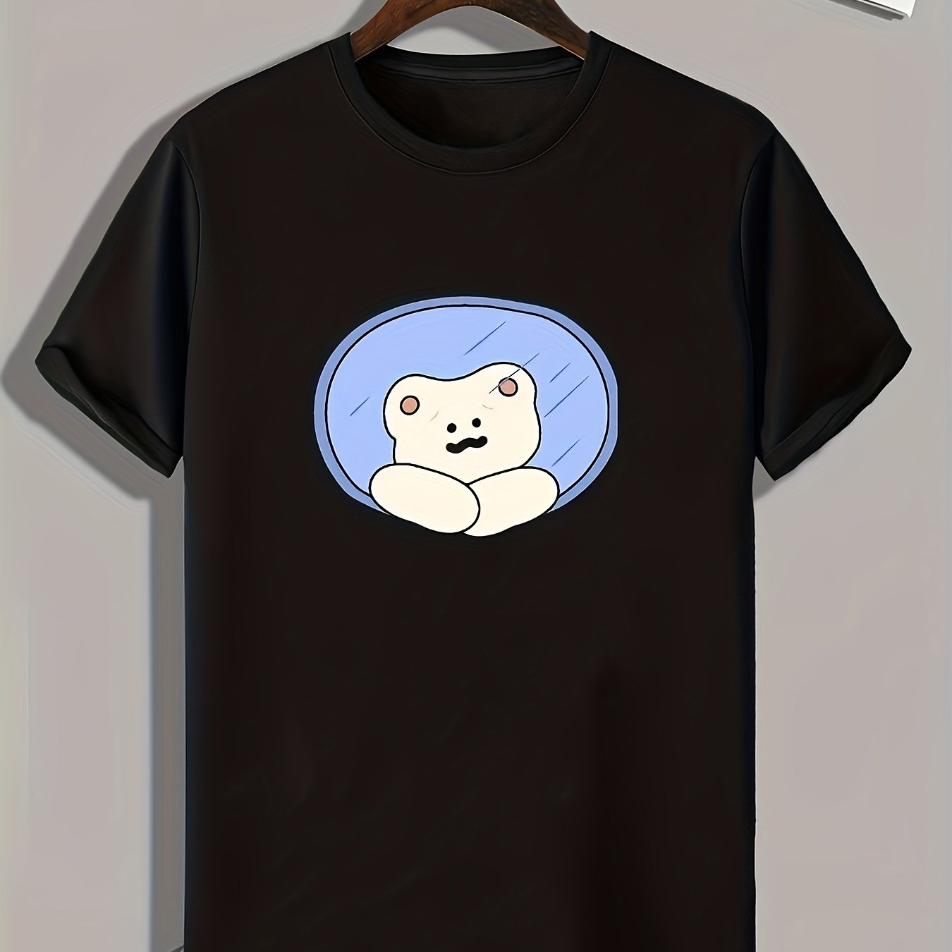 Bear Print Men's Graphic T shirt Casual Comfy Tees For Summer