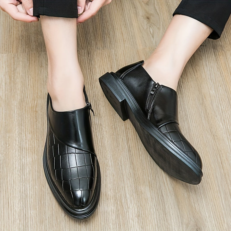 Men's Zipper Loafer Shoes Comfortable Non Slip for Business