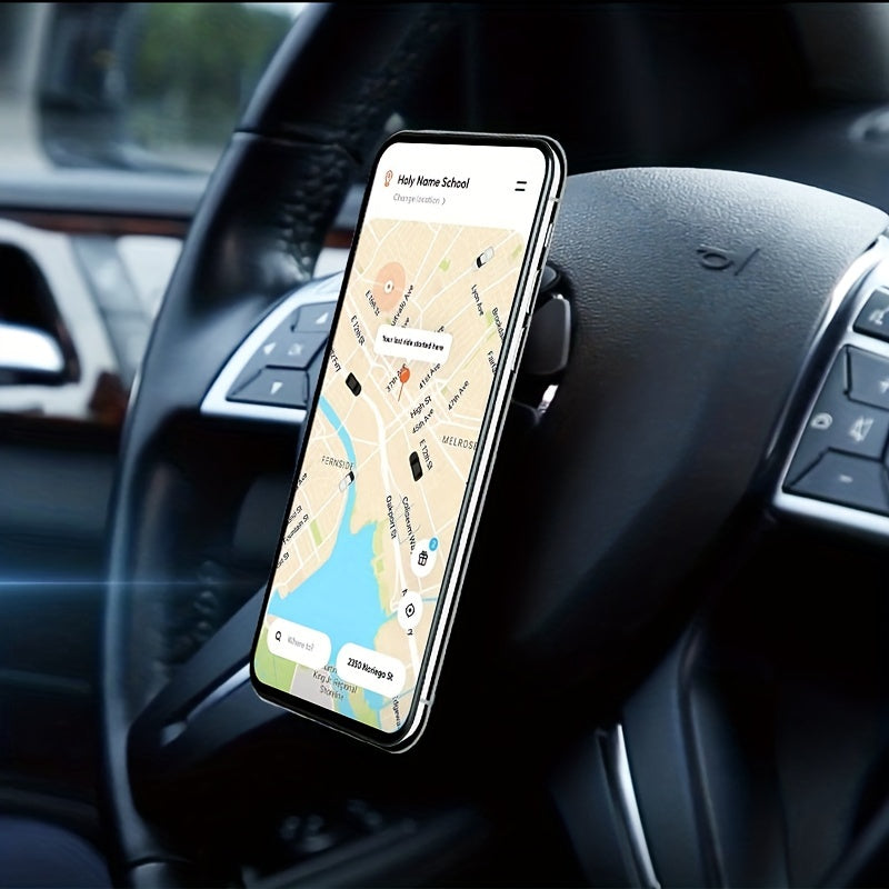 Car Steering Wheel Magnetic Phone Holder Keep Phone Secure GPS Navigation