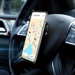 Car Steering Wheel Magnetic Phone Holder Keep Phone Secure GPS Navigation