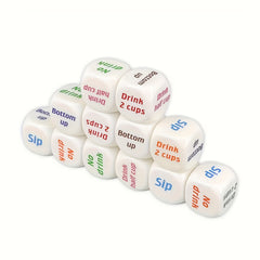 English Wine Dice Bar Entertainment Plastic Dice Toy 1.98cm
