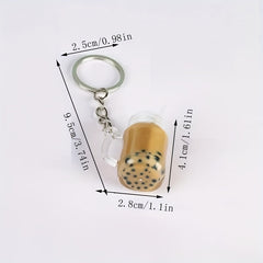Cartoon Pearl Milk Tea Keychain Bag Pendant