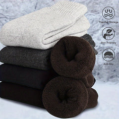 5 Pairs Wool Socks For Men Outdoor Winter Warm Soft Cozy Boot Socks