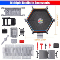 32pcs Mini Wrestling Action Figures Set with 12 Wrestlers & Accessories