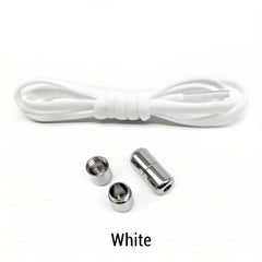 Elastic Stretch Lazy Shoelaces Alloy Metal Capsule Tie Shoe Buckles