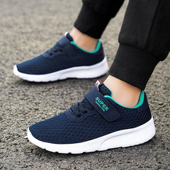 Girls' Hook And Loop Fastener Running Shoes
