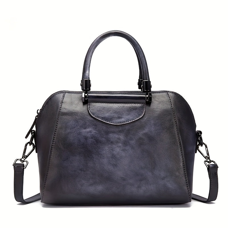 Vintage Green Leather Women's Handbag & Crossbody Bag