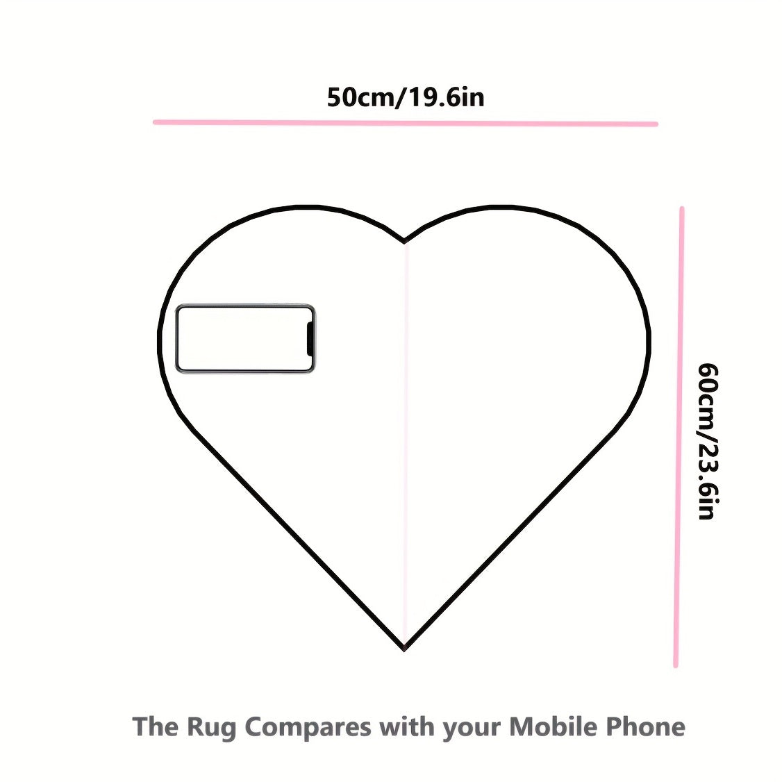 Heart Shaped Plush Rug Fluffy Carpet For Room