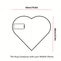 Heart Shaped Plush Rug Fluffy Carpet For Room