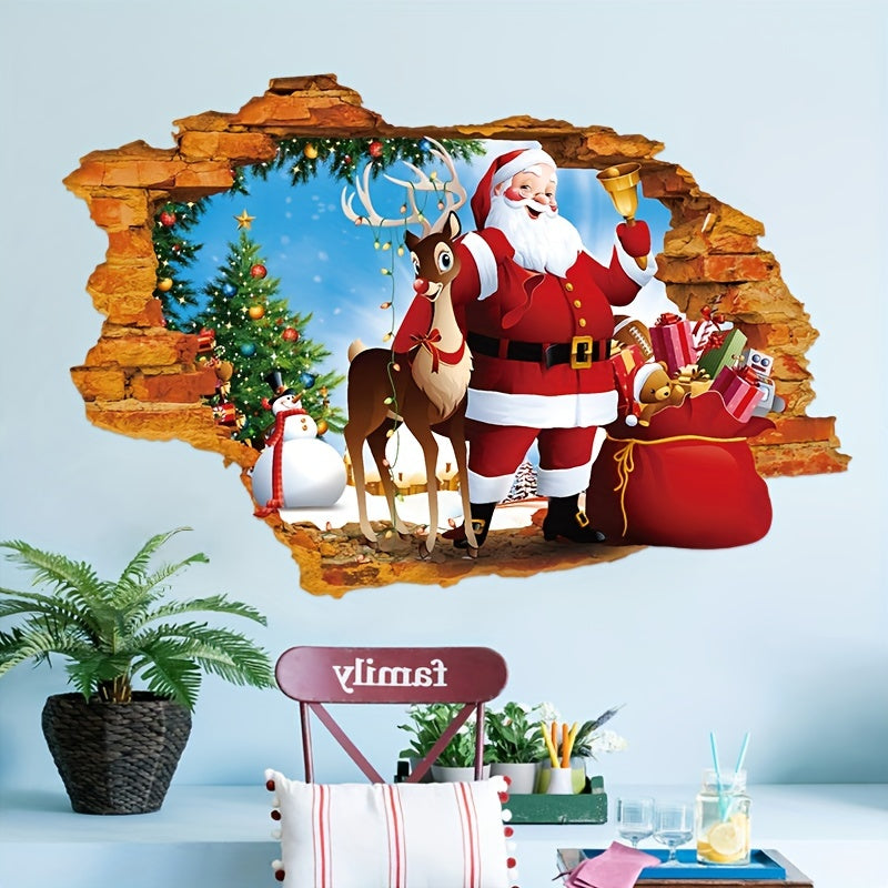 Santa Claus Wall Stickers Christmas Decoration