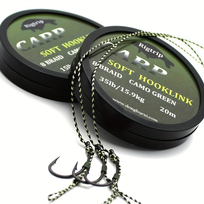 20m Carp Fishing Line Soft Hook Link Uncoated Braid Line For Hair Rig