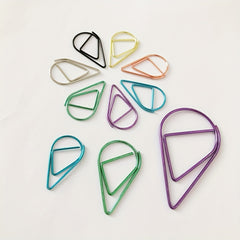 50pcs Large Paper Clips in Purple, Silver, Green - Office Supplies Stationery