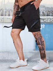 Men's Cargo Shorts Active Elastic Waist Drawstring Shorts
