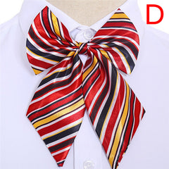 Striped Bow Tie for Women Silk Christmas Party Gift