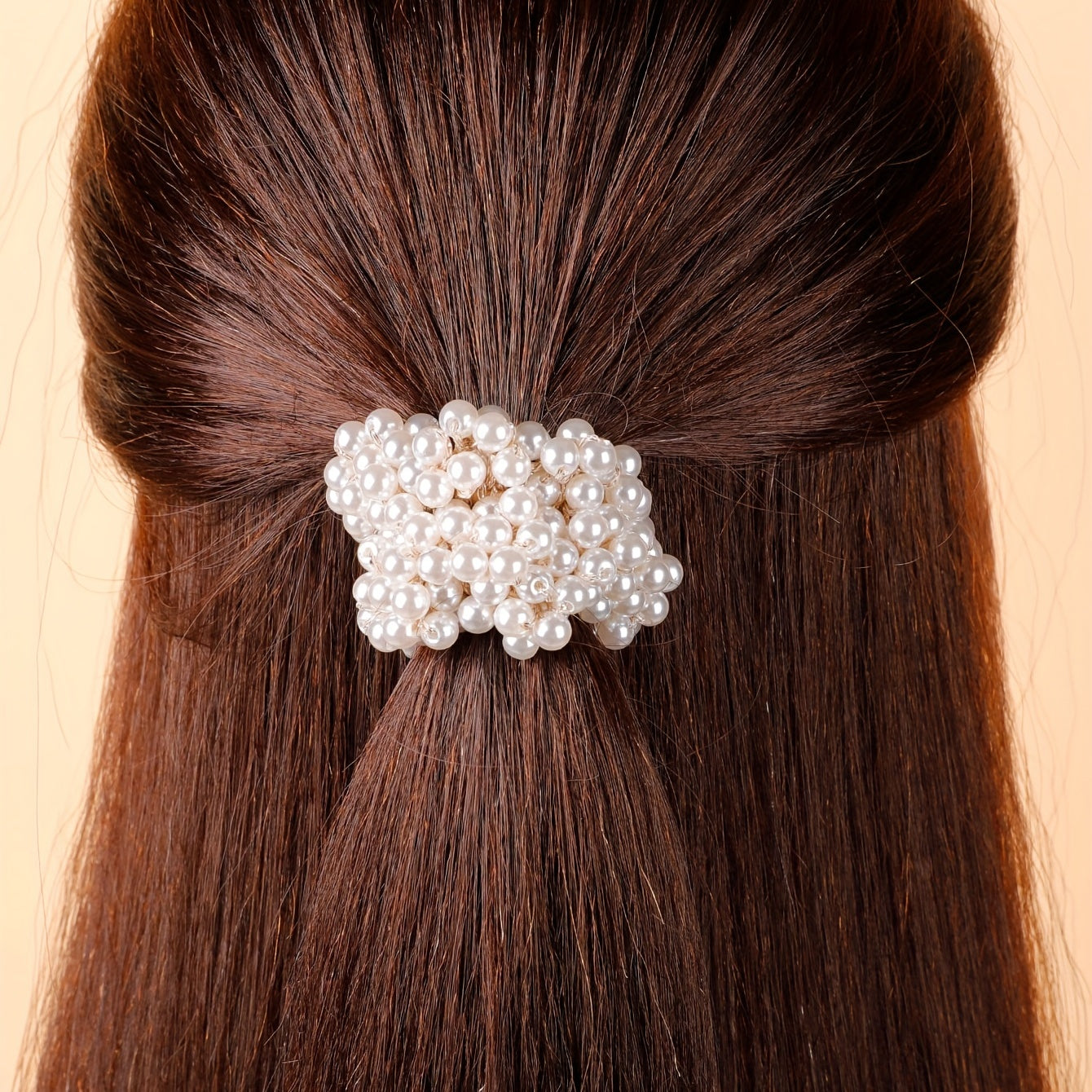Baroque Hairband Faux Pearl Ponytail Holder