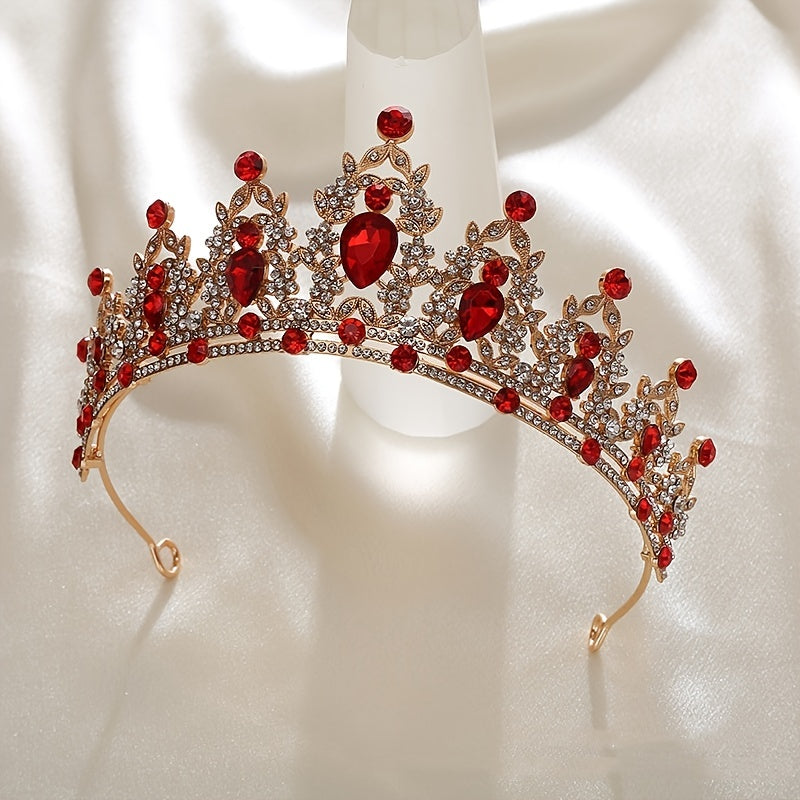 Colorful Rhinestone Crown Headband Bridal Wedding Princess Tiara