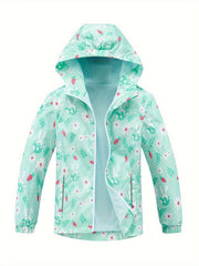 Girls Gradient Tie Dye Hooded Jacket for Spring Fall Winter