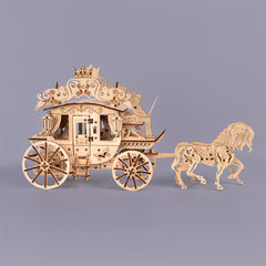3D Wooden Puzzle Kit Enchanted Carriage Journey 214pcs