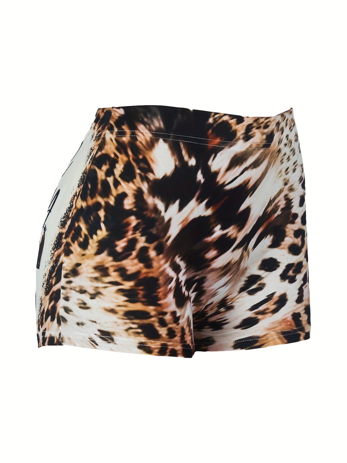 JESUS Print Skinny Shorts Casual Shorts Women's Clothing