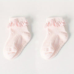 Baby Girls Lace Ruffled Socks Cotton Breathable Comfort