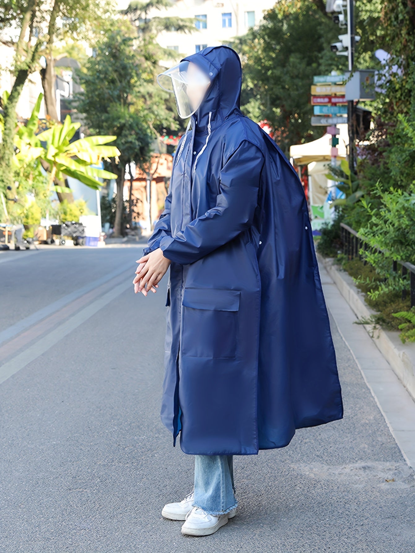 Hooded Raincoat for Women Camping Hiking Mountaineering