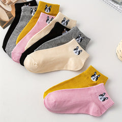 10 Pairs Cartoon Dog Print Socks Women's Stockings