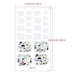 Glitter Nail Polish Stickers Self Adhesive Decal Strips Manicure Kit