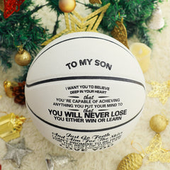 Engraved 74 Basketball Size 7 Unique Basketball Gift With Pump