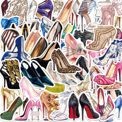 50pcs High Heels Series Waterproof Stickers