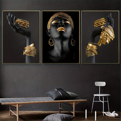 African Woman Wall Painting Art Posters And Prints No Frames