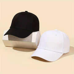 2pcs Baseball Cap Solid Sunshade Sports Cap And Dad Hat