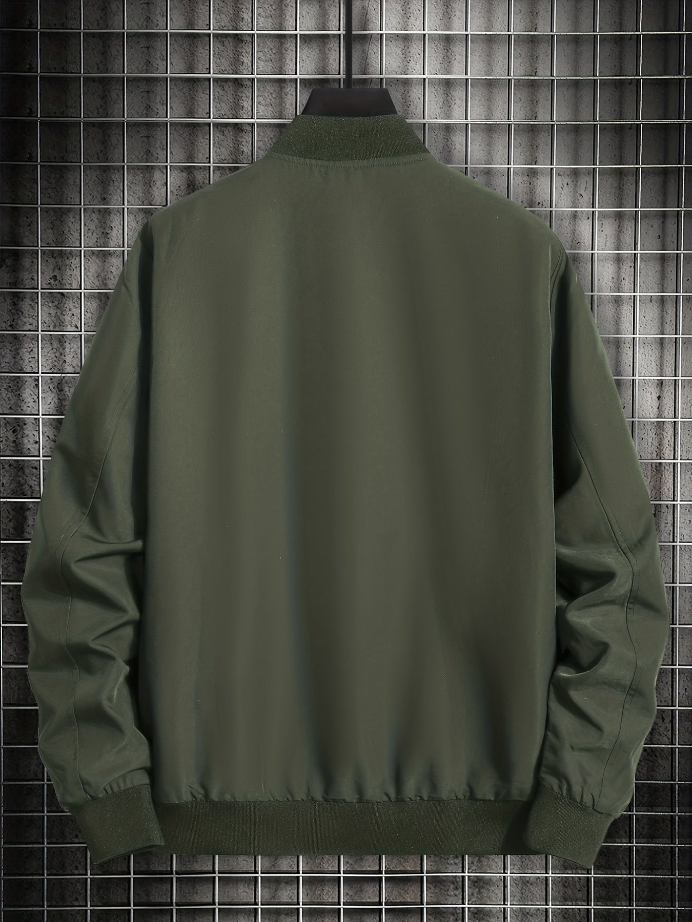 Men's Lightweight Stand Collar Zip Up Jacket