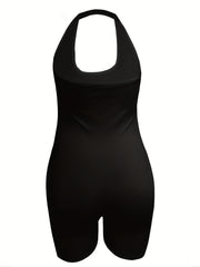 Women's Slim Halter Neck Romper Jumpsuit