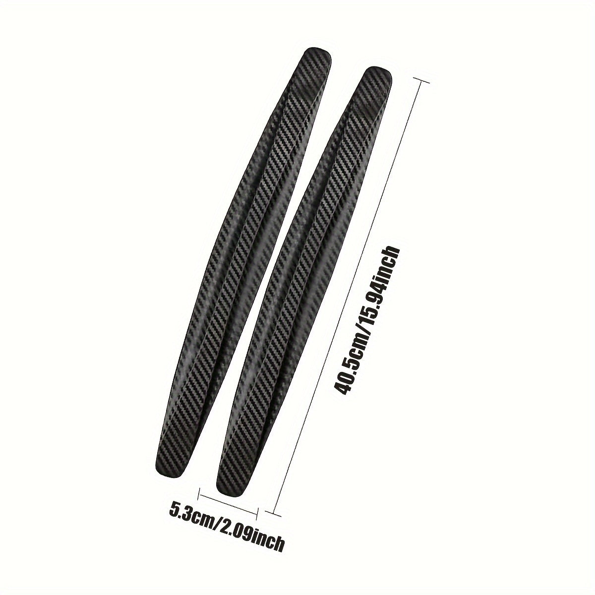 2pcs Car Anti-collision Strip Front Rear Bumper Carbon Fiber Soft Rubber