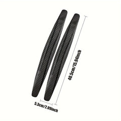 2pcs Car Anti-collision Strip Front Rear Bumper Carbon Fiber Soft Rubber